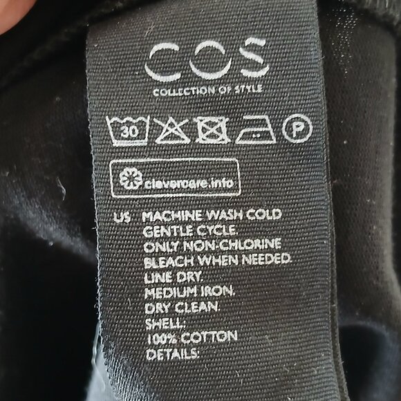 COS Ruched Drape Boxy Ruffle T-Shirt Dress Size Small - Picture 5 of 5